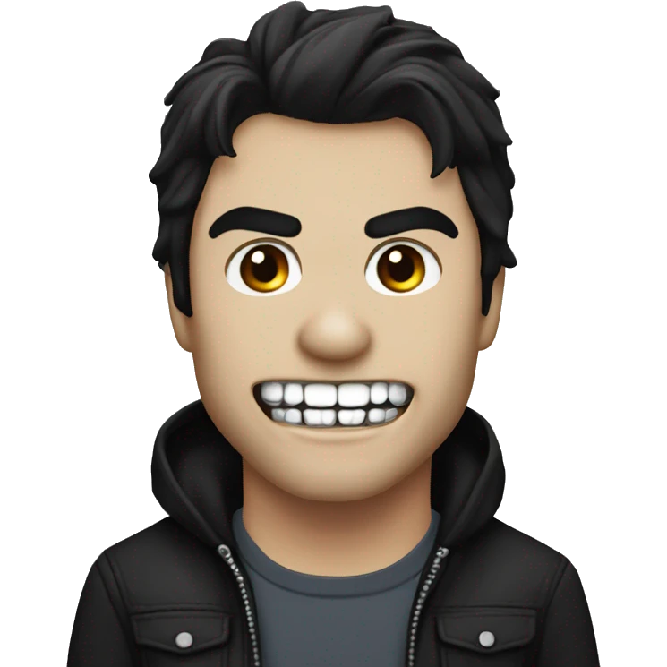 Damon Salvatore with fangs emoji