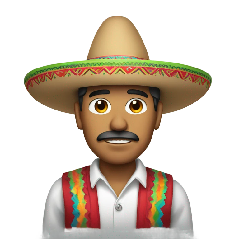  Mexican man wearing a sombrero emoji