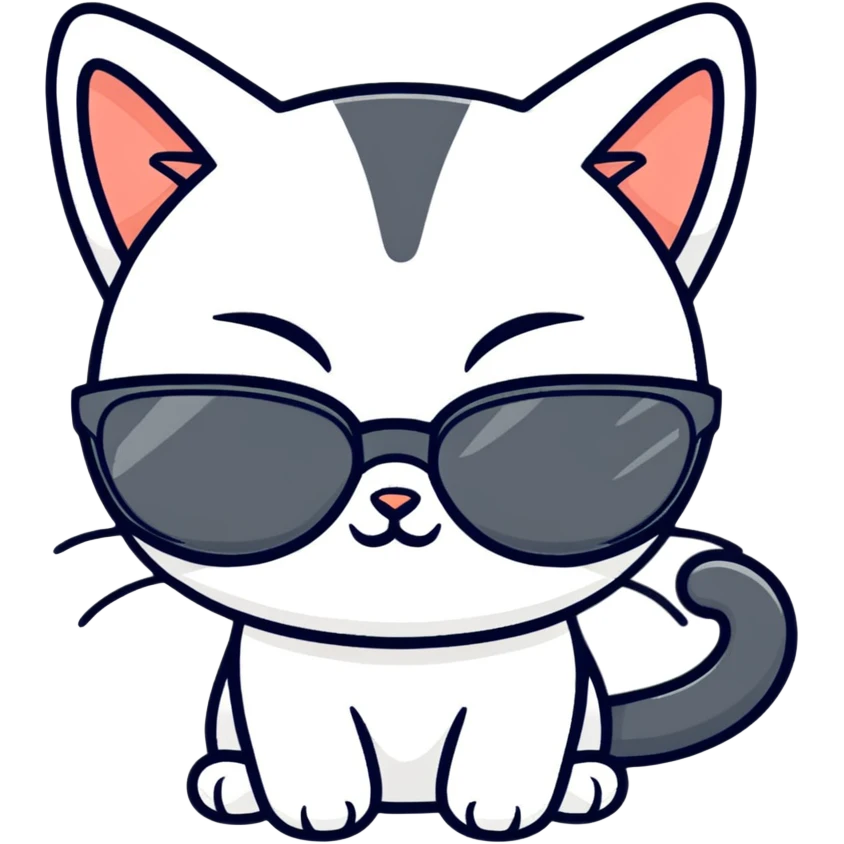 Cat with sunglasses emoji