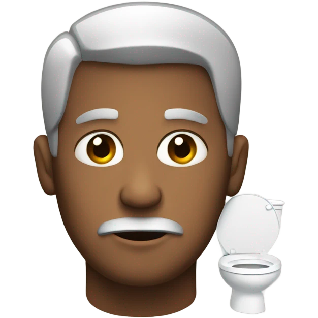 Man with broken toilet  emoji
