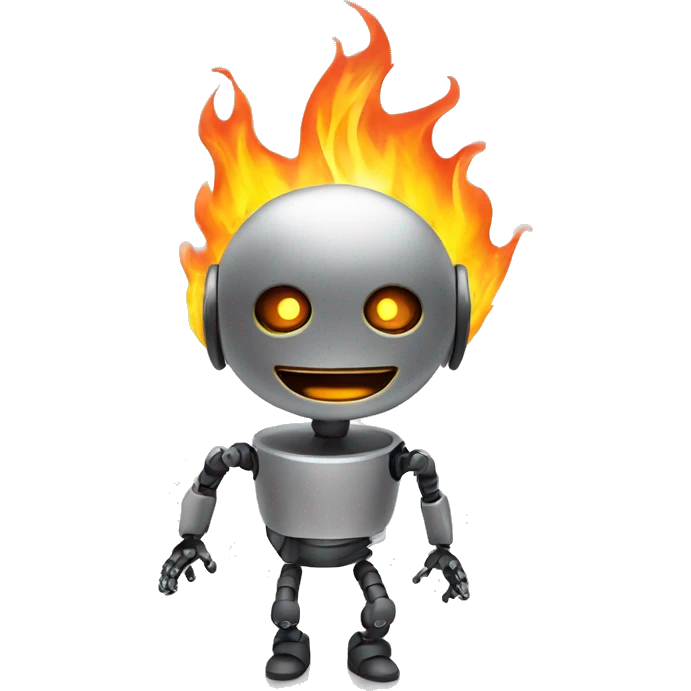 Chat bot sparks and fire emoji
