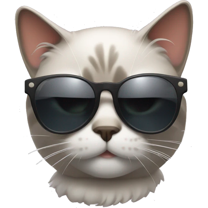 Cat with sunglasses emoji