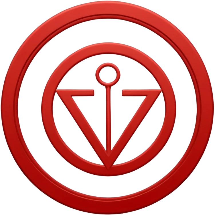 Create a circular casting sigil based off of the wizard101 balance school using base color off white/sand and trim color red. A scale is the main focus here  emoji