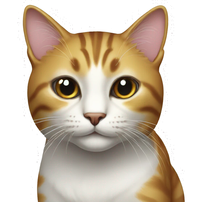 shiny cat standing on white emoji