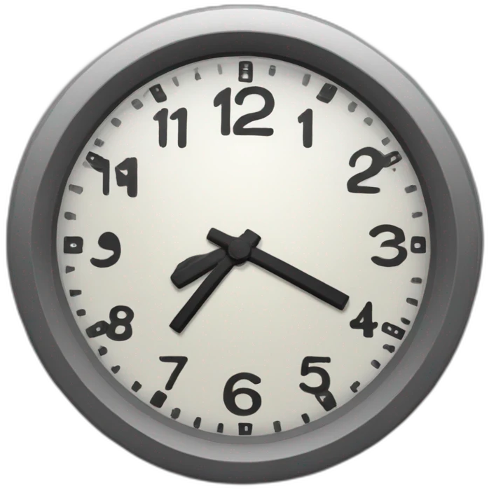 create a clock with the following time 3:30 p.m. emoji