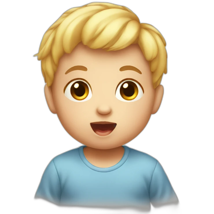 a baby trying to talk emoji