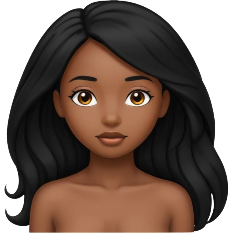 Black naked girl emoji