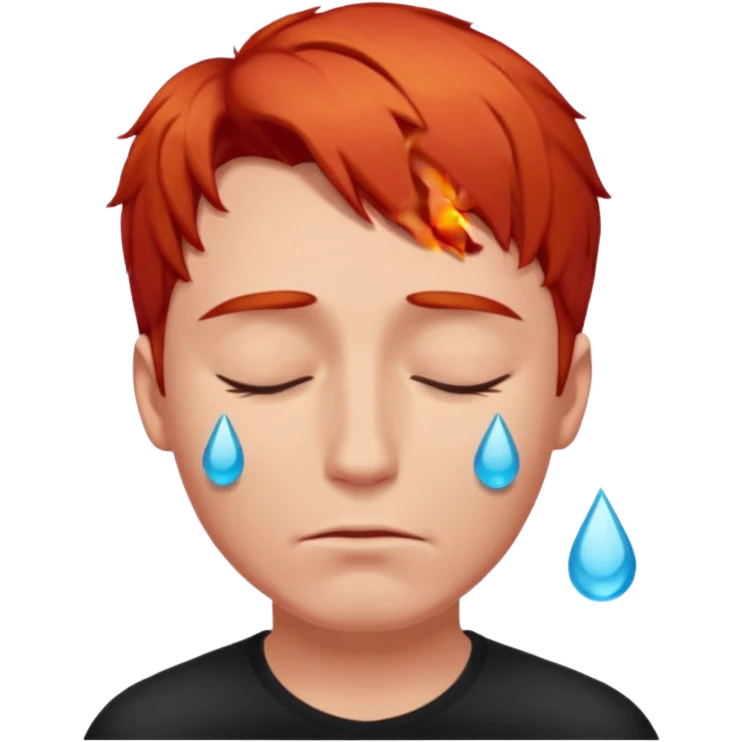 😔👨‍🦰💧 emoji