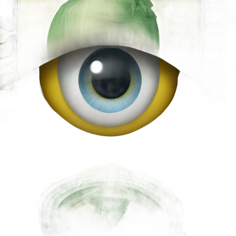big eyes and money  emoji