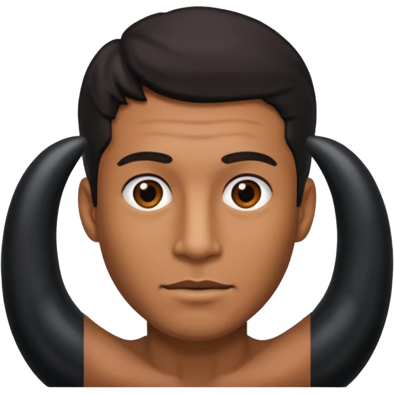 a man with a black dick emoji