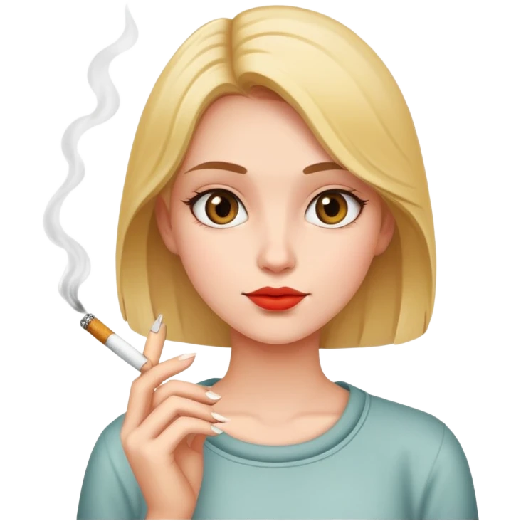 girl holding a cigarette emoji