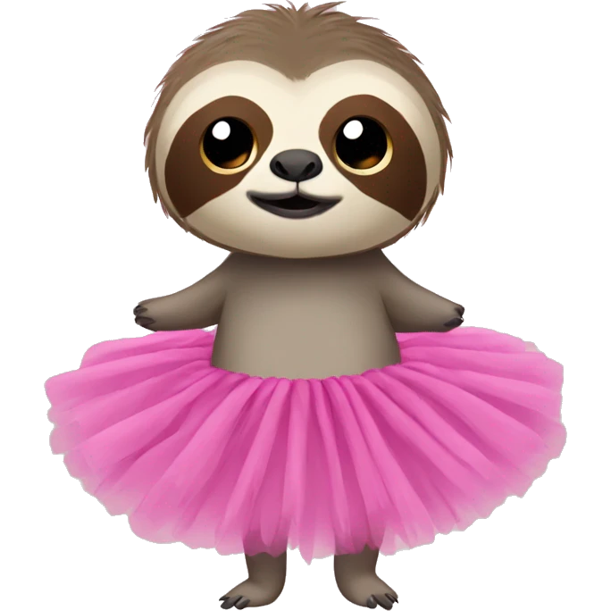 sloth in a tutu emoji