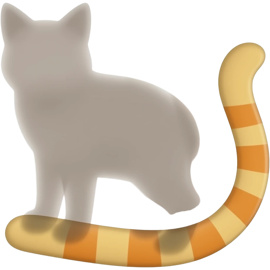 🐈Shadow of a cat, only the tail is visible ornge tail
 emoji