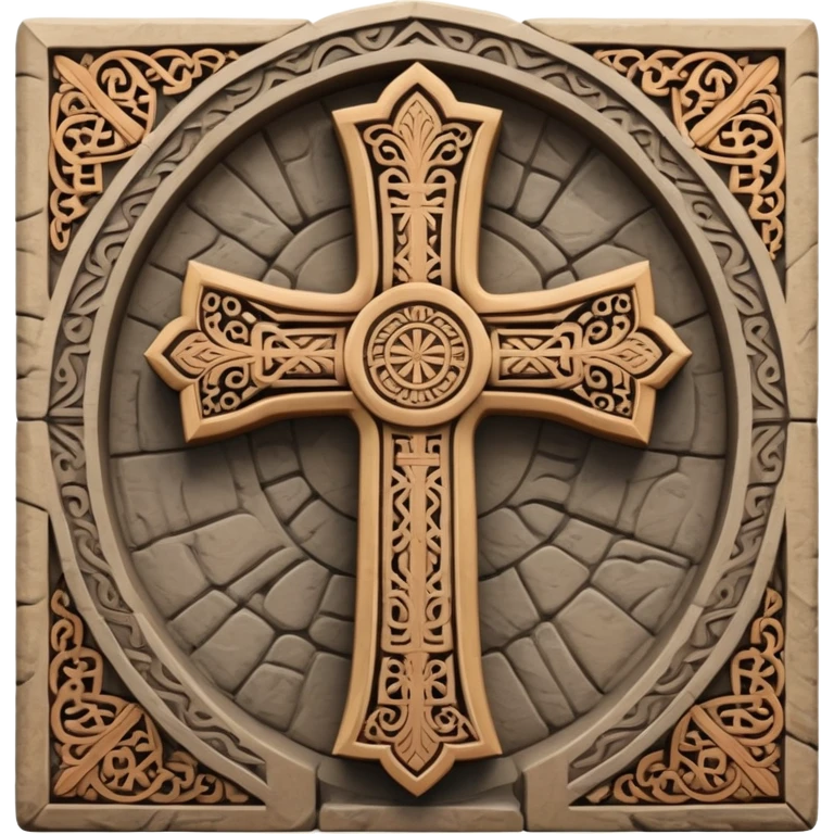 Armenian khachkar cross-stone emoji