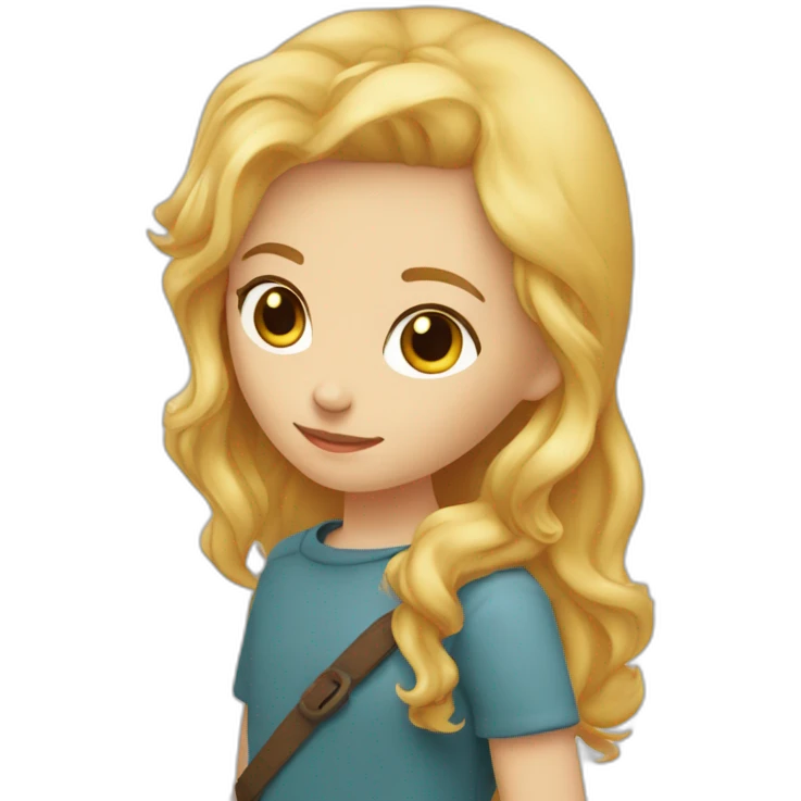 fille blonde qui fait un calin à un garçon roux emoji