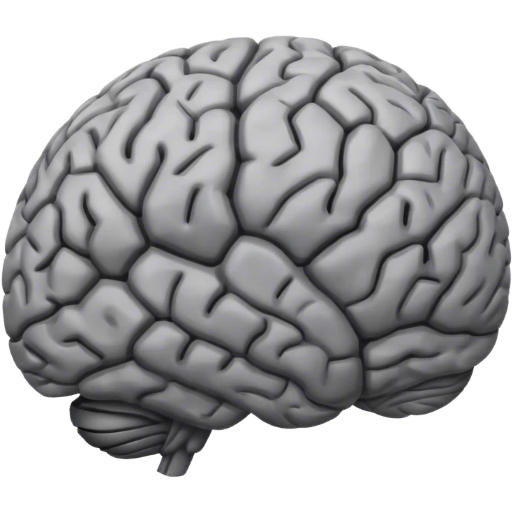 A brain  emoji