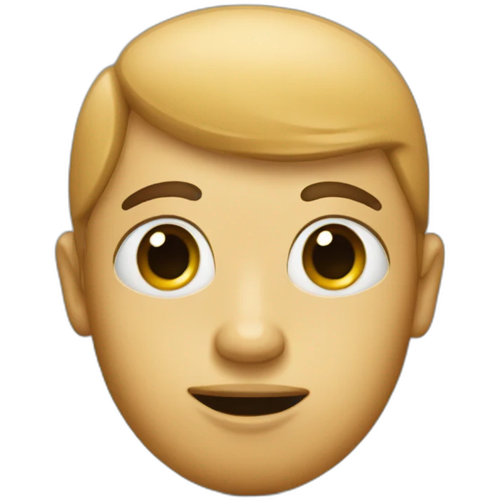 Peanut head big eyes emoji