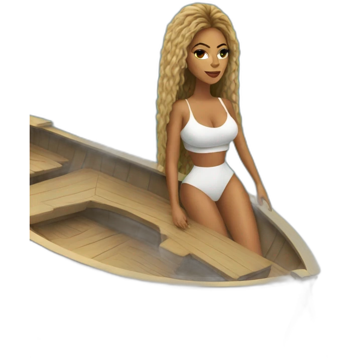 beyonce in a boat emoji