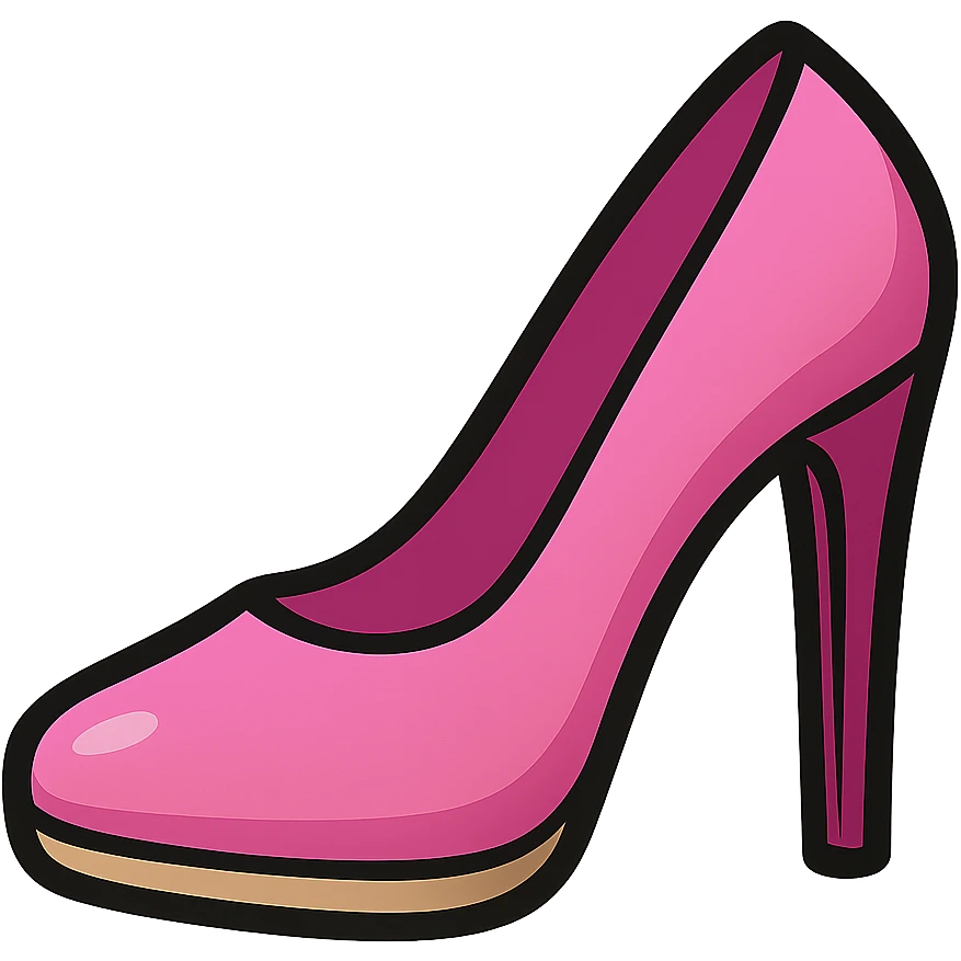 pink high heel shoe emoji emoji