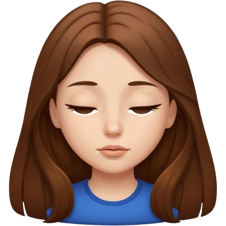 Girl both eye closed  emoji