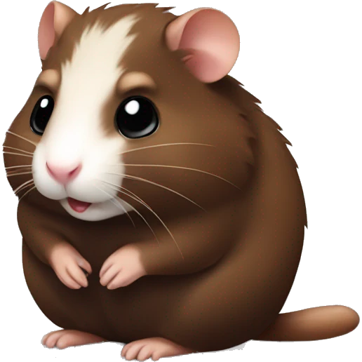 Dark brown hamster  emoji