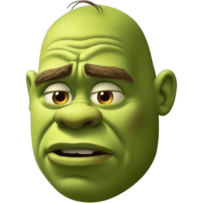 Shrek crying emoji