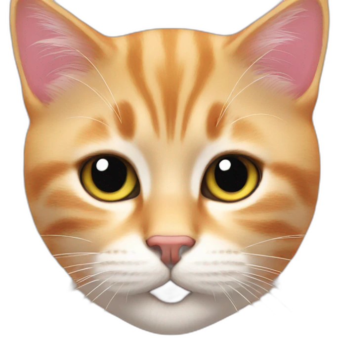 Pink mustache on a cats face emoji