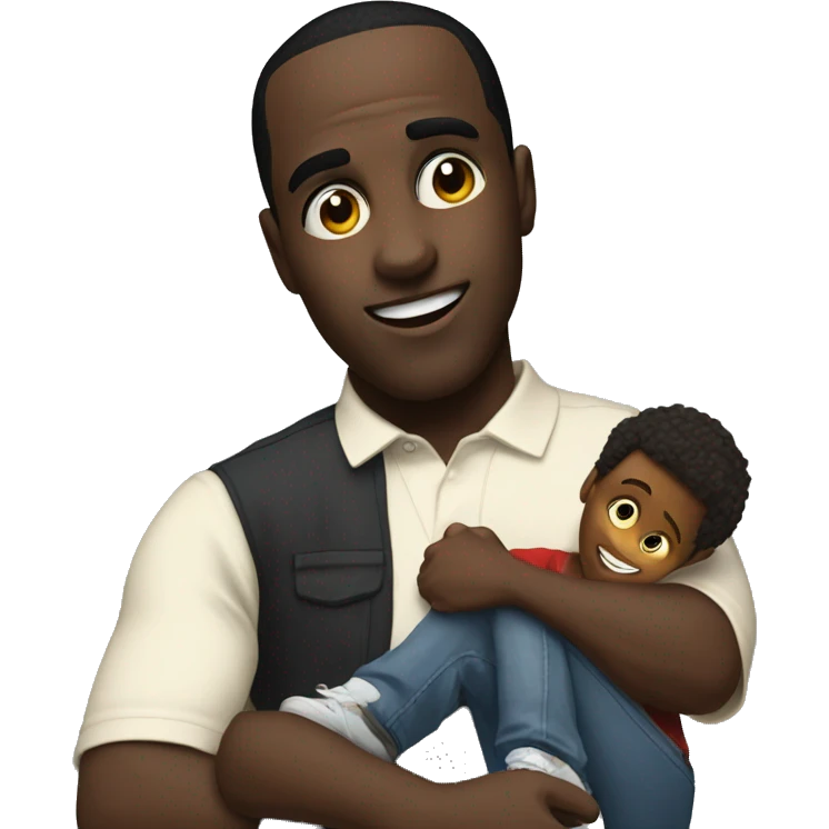 Diddy beside a kid emoji