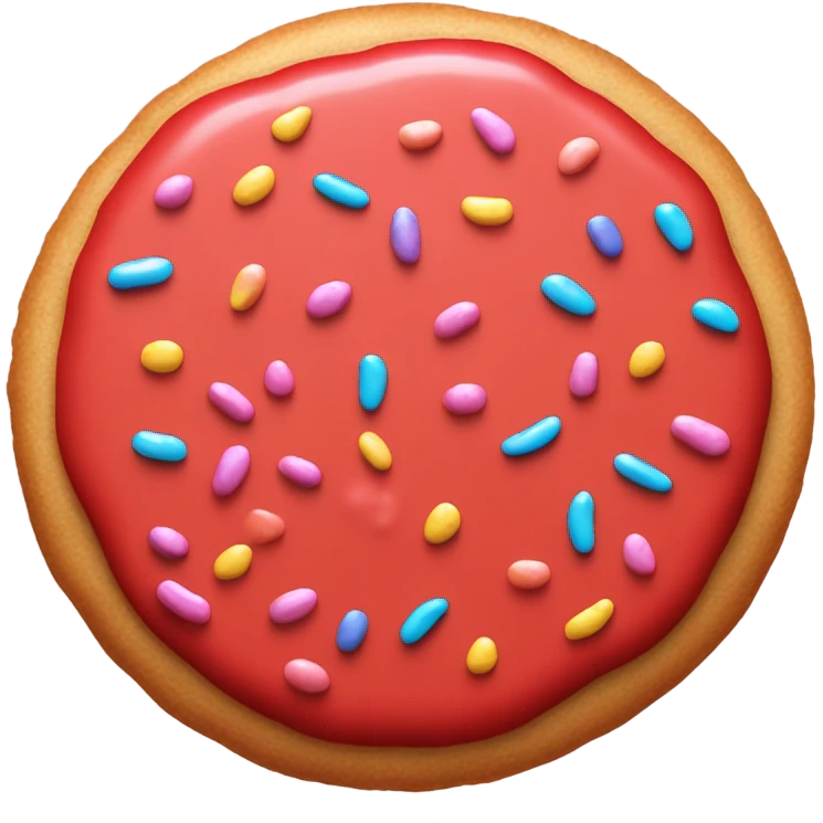 Red cookie emoji