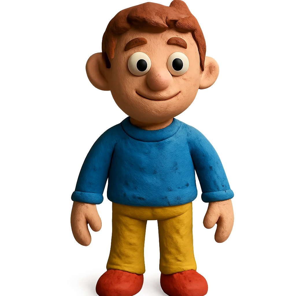 claymation style Braden emoji