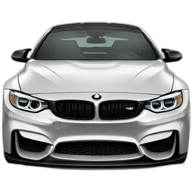 black bmw m4 with carbon fiber bonnet emoji