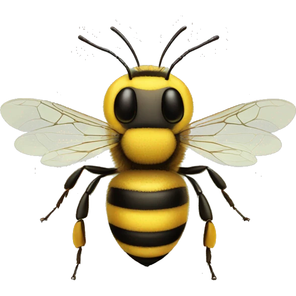 realistic honeybee that fills the screen with little space around emoji