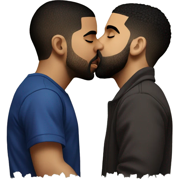 drake kissing drake kissing drake kissing drake emoji