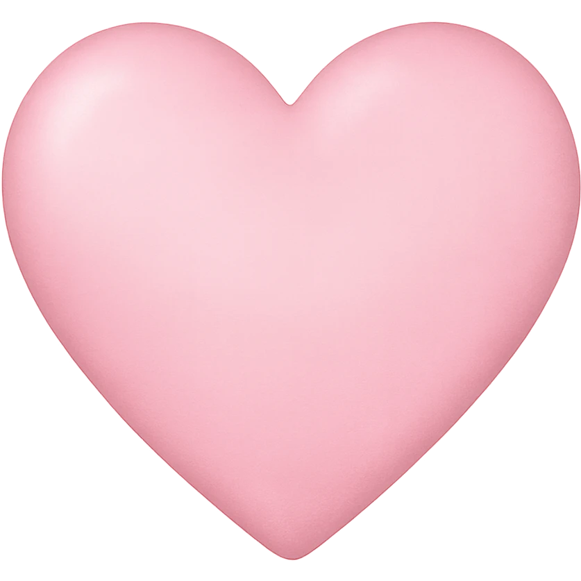 heart with a pink frosted glass effect, clean digital illustration, no background emoji