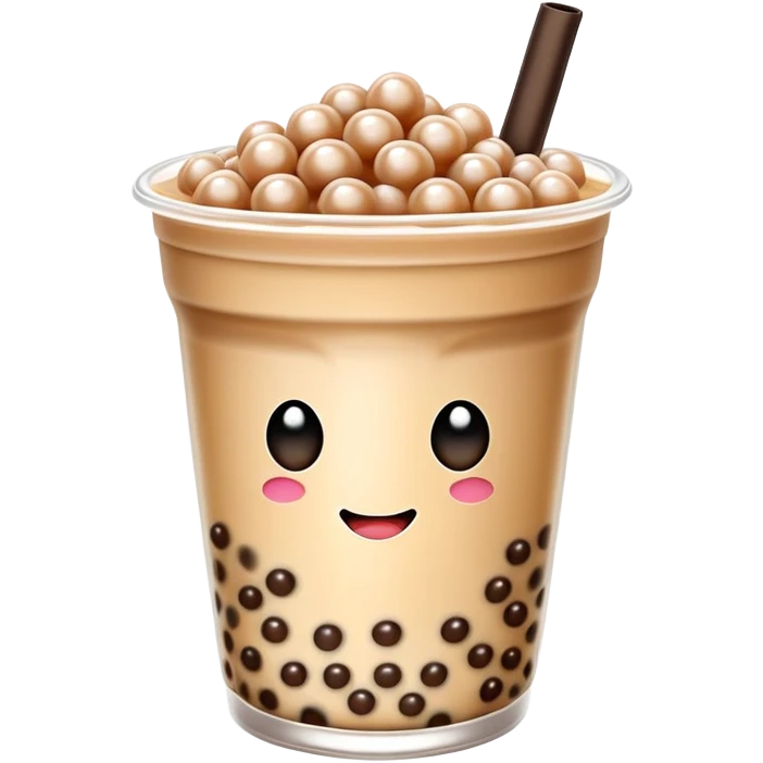 Make milk boba tea  emoji