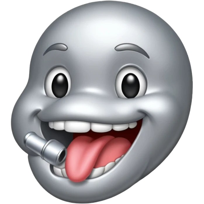 silver tongue emoji