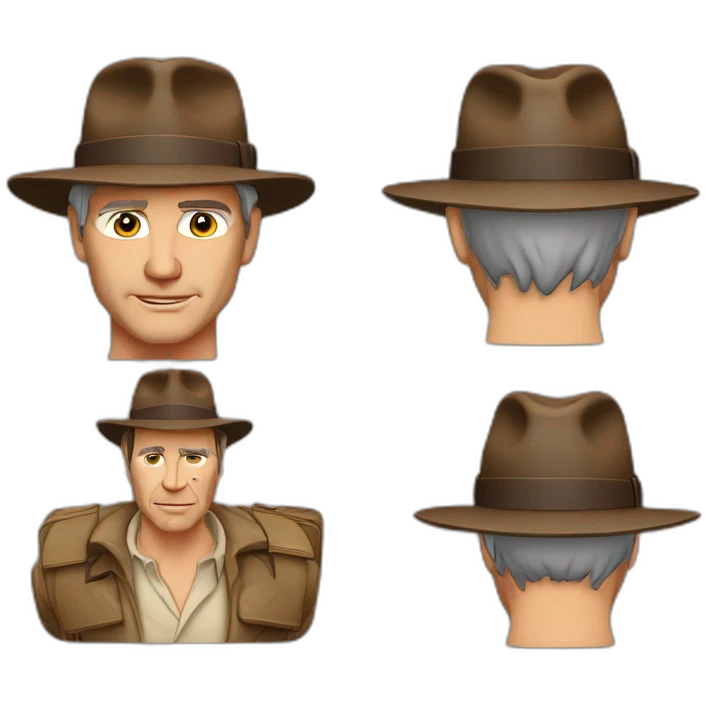 Harrison Ford as Indiana Jones. No patterns emoji