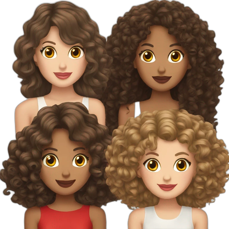 Taylor swift with brune curly girl emoji