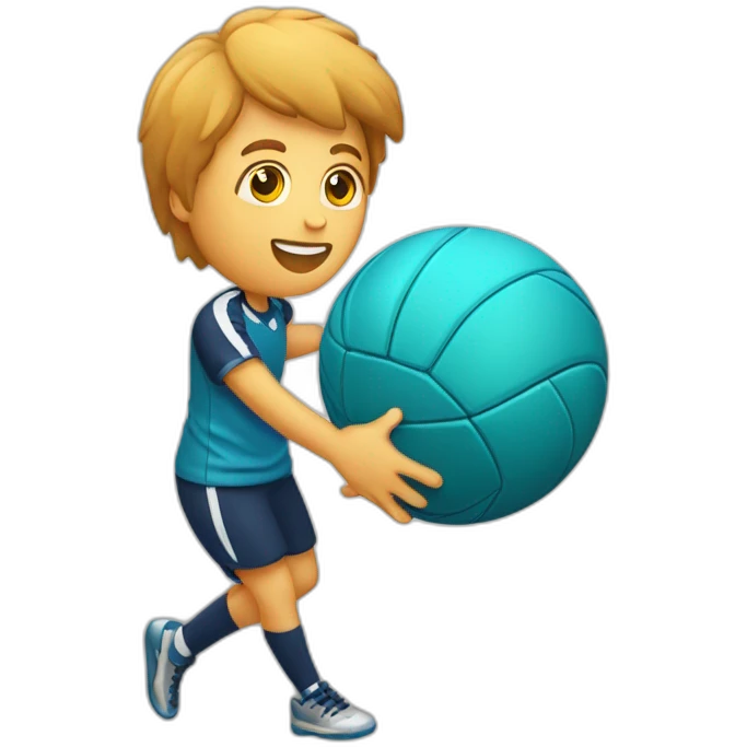 Ein Greif mit einem Handball in de Hand emoji