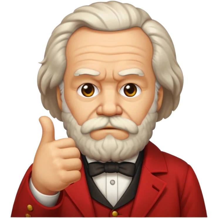 karl marx giving a thumbs down emoji emoji