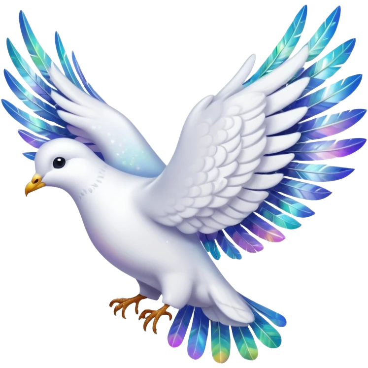 Sparkly White Dove emoji