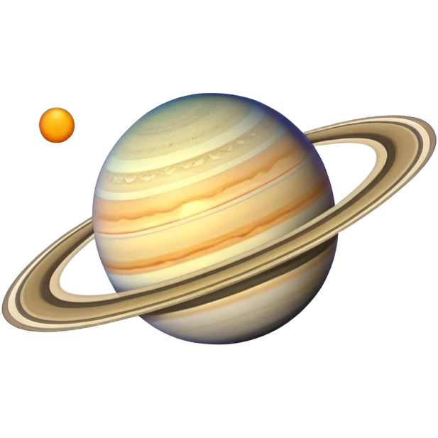 planet with rings like Saturn emoji