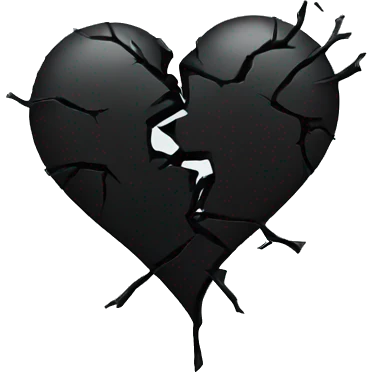 black broken heart emoji