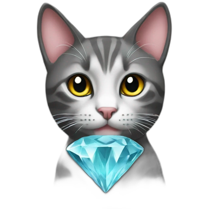 Cat diamond emoji