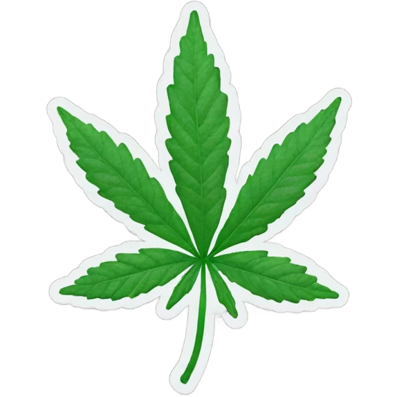 Kissy face weed leaf  emoji