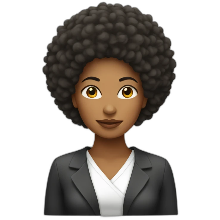 Mujer con afro emoji