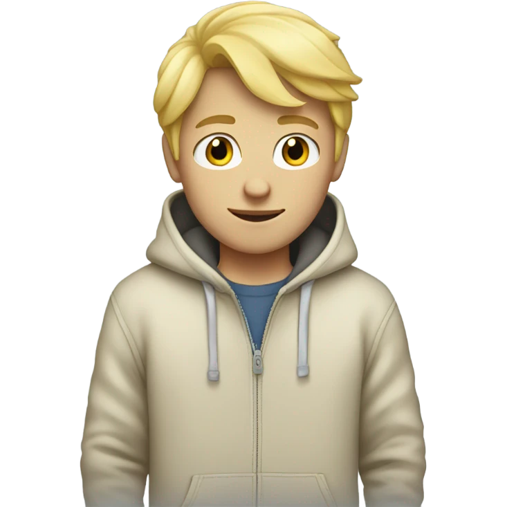 blonde boy in Bi hoodie emoji