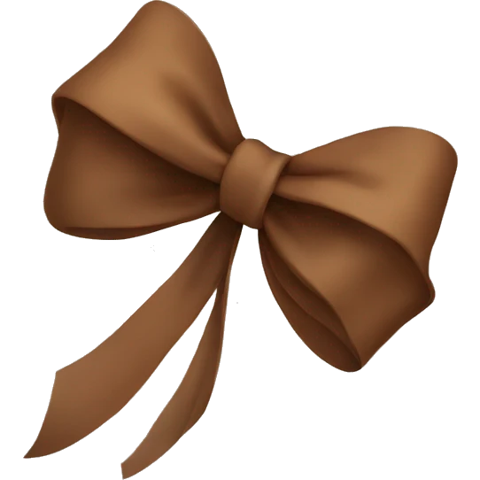 brown coloured bow emoji