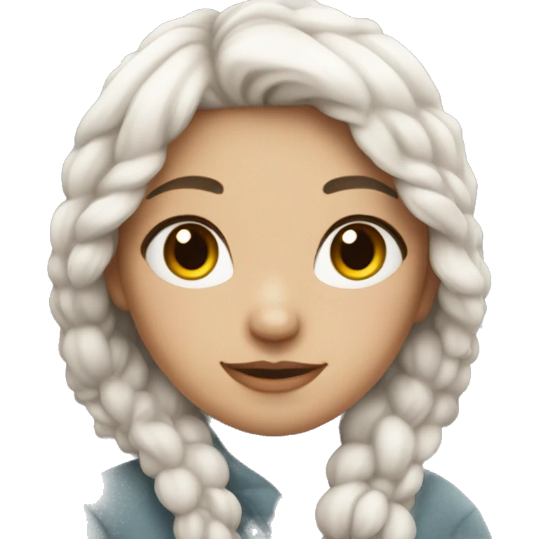 Girl white skin and Cozy-soft mood emoji