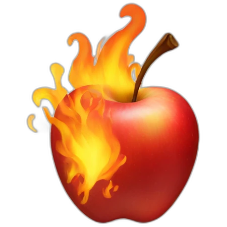 Apple on Fire emoji